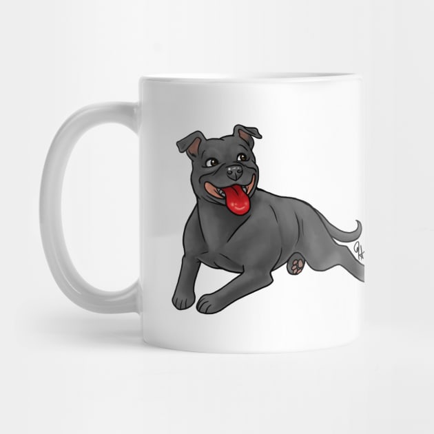 Dog - Staffordshire Bull Terrier - Blue by Jen's Dogs Custom Gifts and Designs